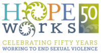 HOPE Works provides crisis counseling and advocacy for those whose lives have been affected by sexual violence and has a 24-hour hotline for survivors. HOPE Works also provides education outreach in the community that strives to change attitudes and beliefs that perpetuate and condone the cycle of violence. Support for HOPE Works mission is actively sought through fundraising, grants, individual donations, and the dedicated efforts of volunteers.